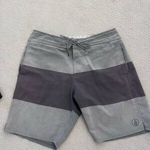 Volcom Gray Board Shorts Swimwear